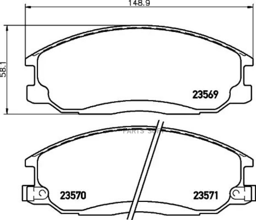 

Колодки тормозные перед DAEWOO REXTON, HYUNDAI H-1, STAREX, PORTER, SANTA FE I, TRAJET, XG