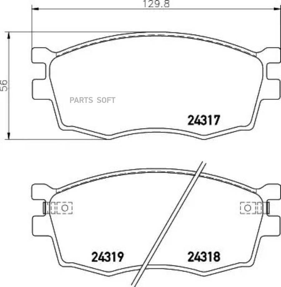 

Колодки тормозные перед HYUNDAI ACCENT II-ACCENT IV, KIA PRIDE, RIO II-III 05-