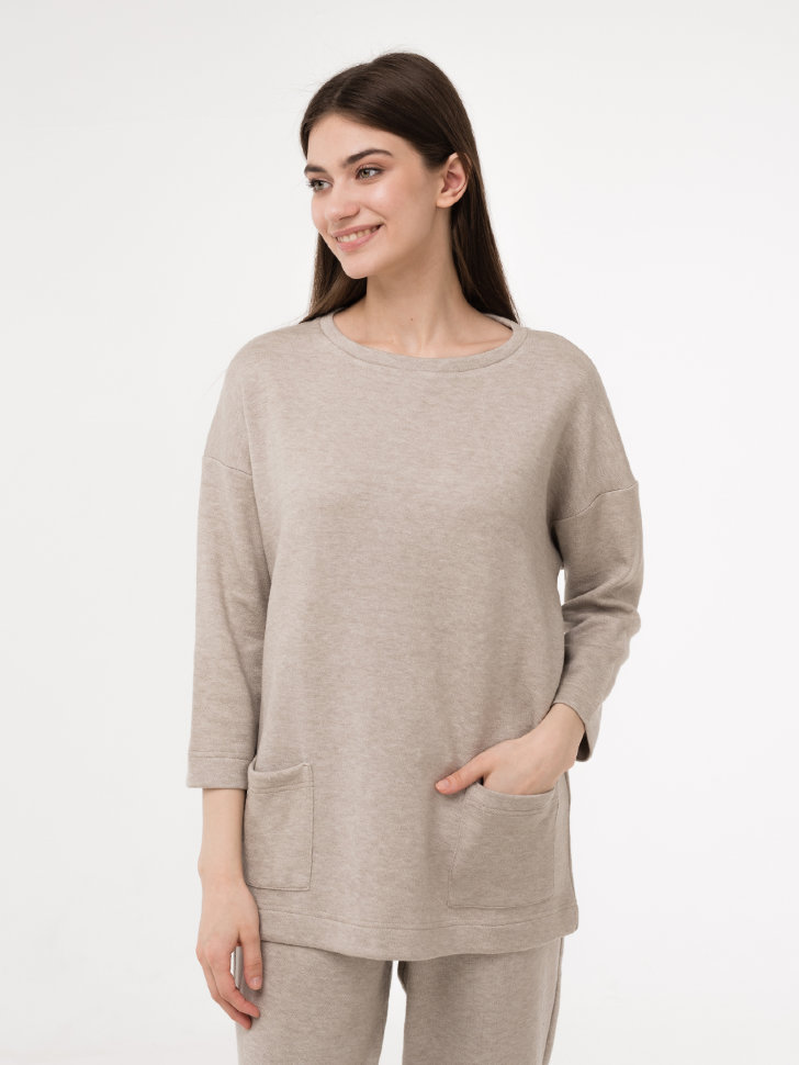 

Свитшот женский LIOLI USV060101LUKEWARM бежевый 50 RU, USV060101LUKEWARM