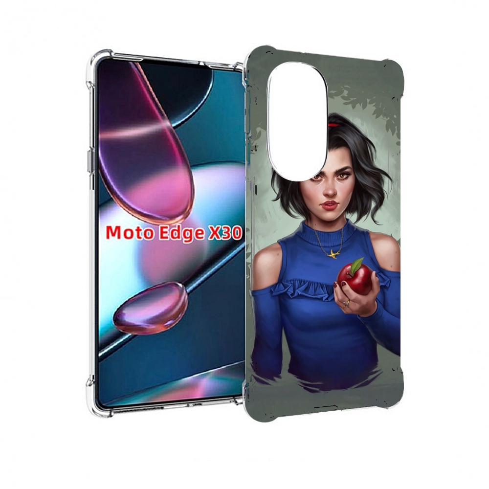 

Чехол MyPads девушка-с-яблоком женский для Motorola Moto Edge X30, Прозрачный, Tocco