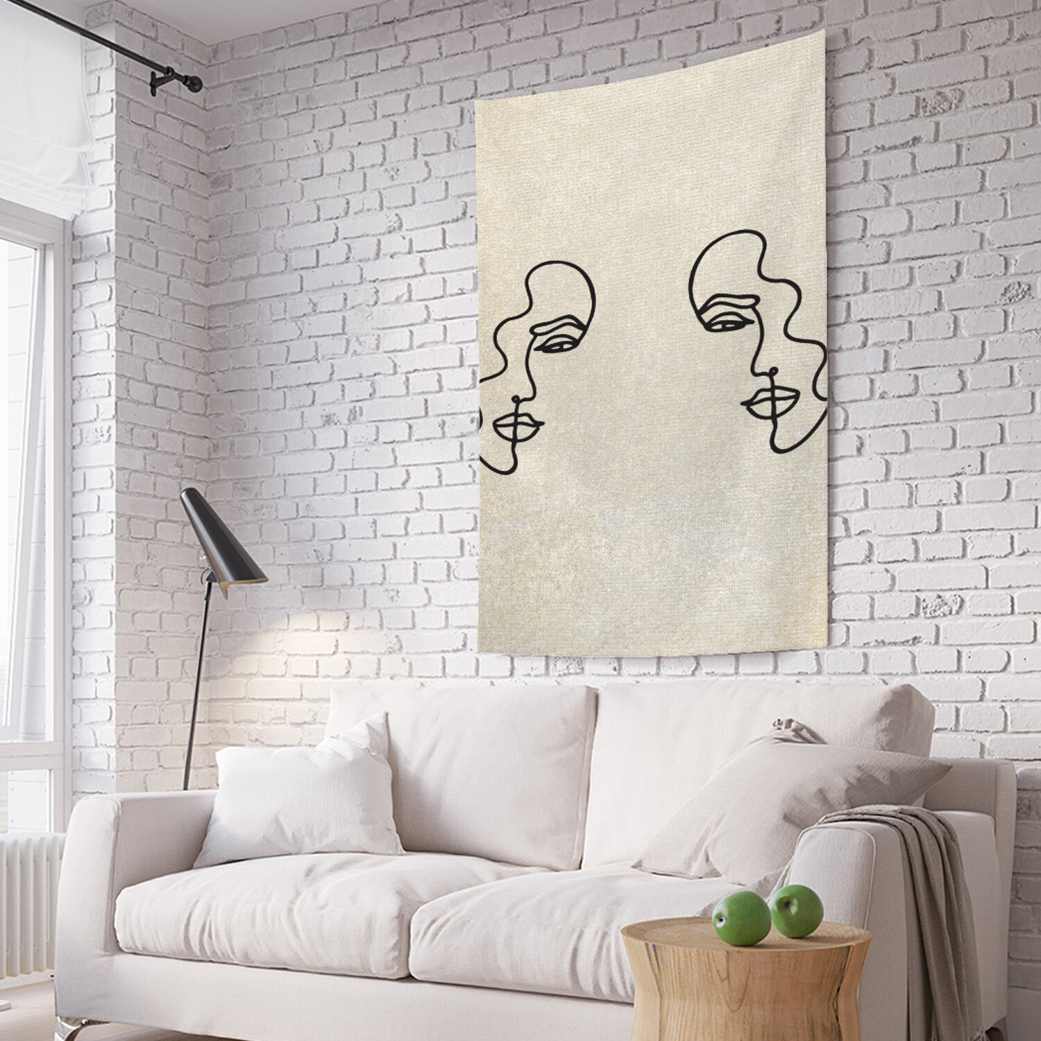 

Фотопанно вертикальное на стену JoyArty Контурные лица 150x200 см, Контурные лица