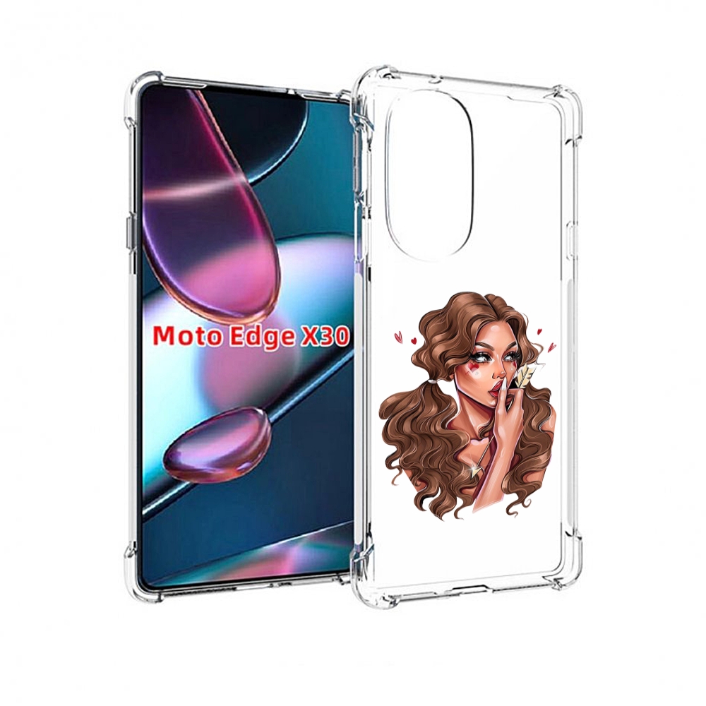 

Чехол MyPads девушка-со-стрелой женский для Motorola Moto Edge X30, Прозрачный, Tocco