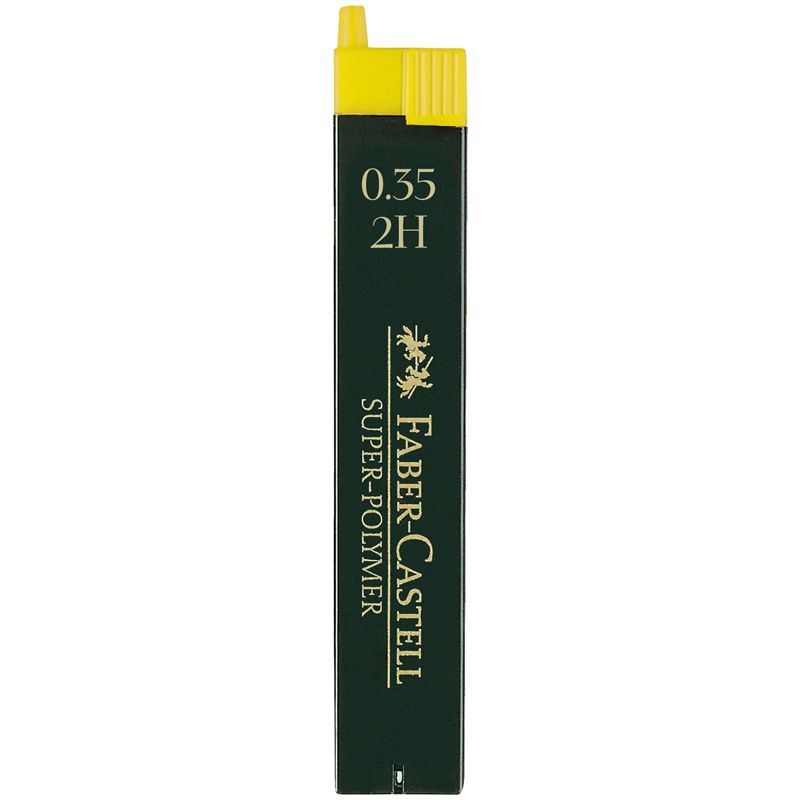 

Грифели для механических карандашей Faber-Castell "Super-Polymer", 12шт., 0,35мм, 2H, 120312