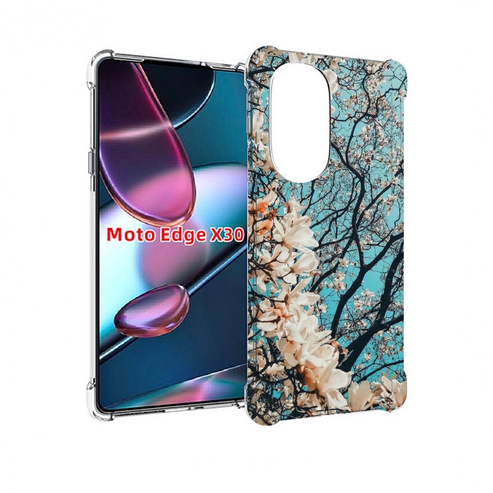 

Чехол MyPads дерево-с-цветочками для Motorola Moto Edge X30, Прозрачный, Tocco