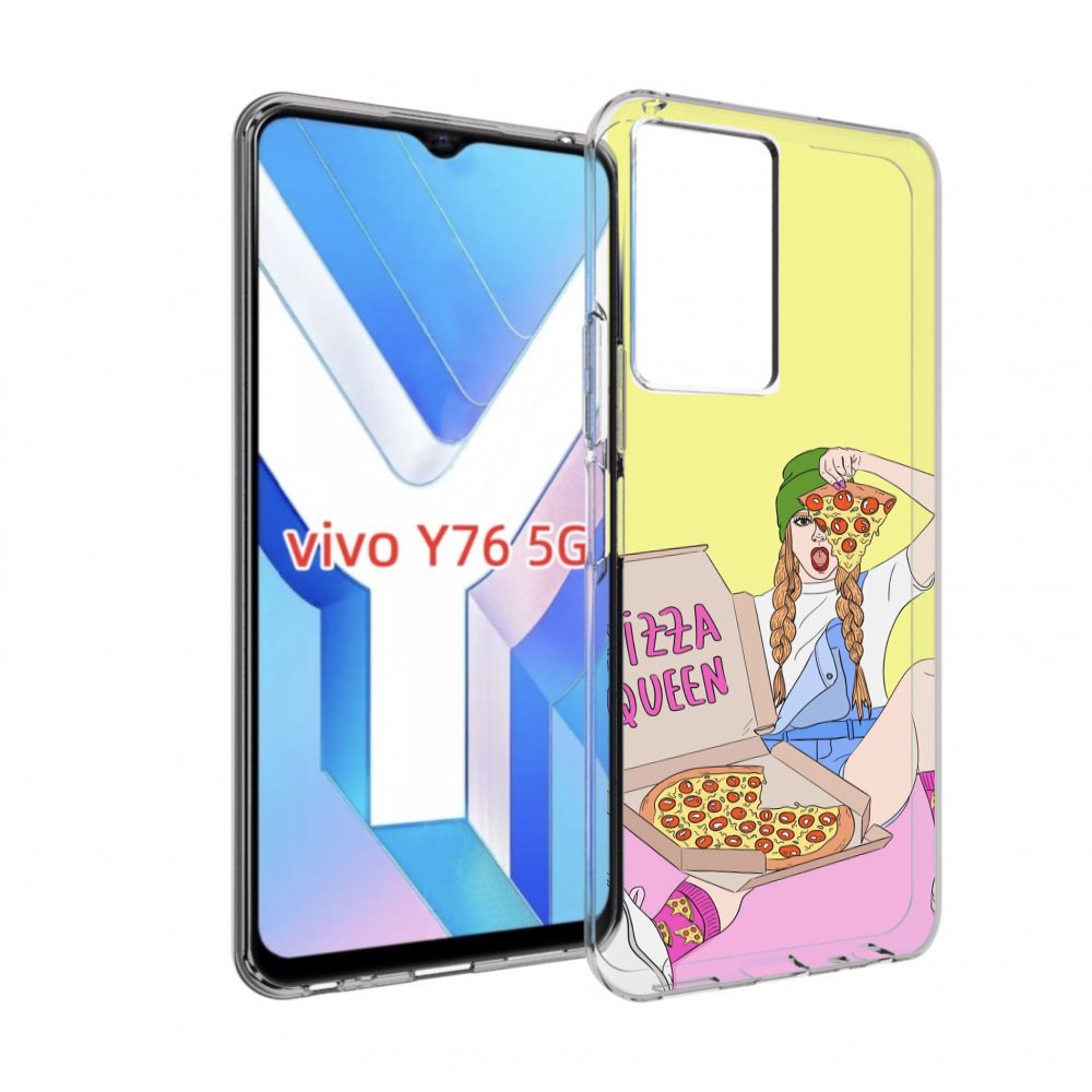 

Чехол MyPads королева-пиццы женский для Vivo Y76 5G, Прозрачный, Tocco