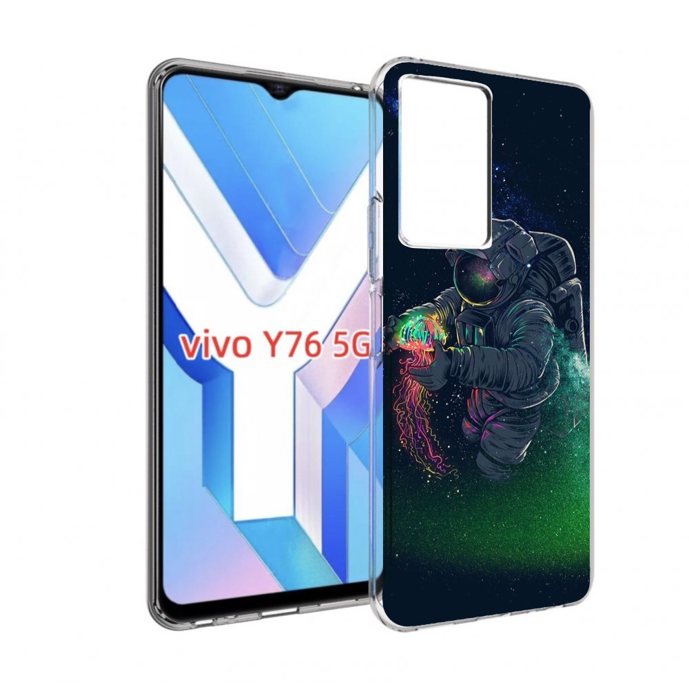 

Чехол MyPads космонавт-с-оружием-арты для Vivo Y76 5G, Прозрачный, Tocco