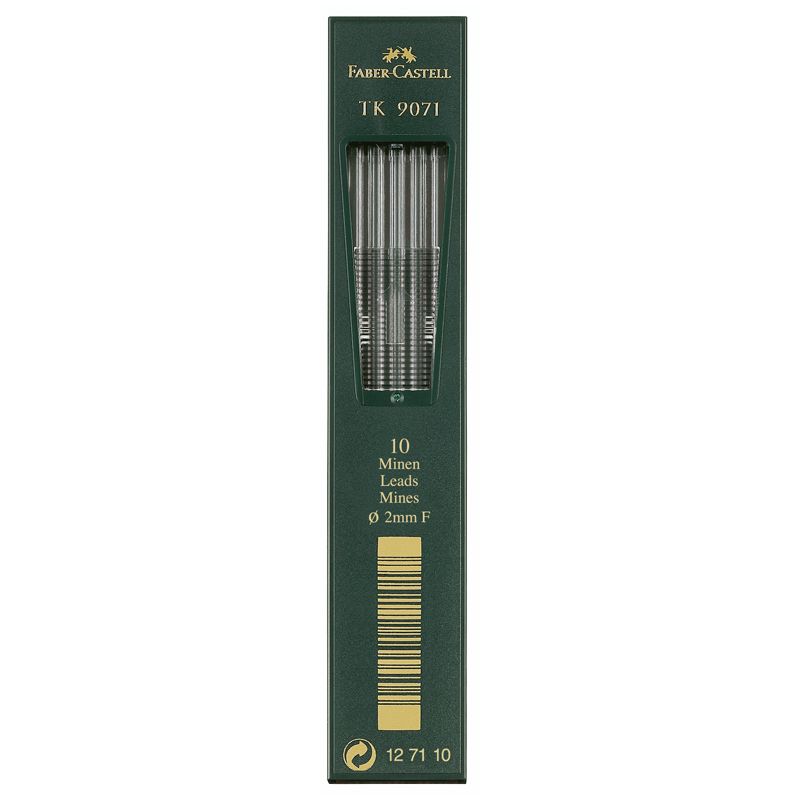 

Грифели для цанговых карандашей Faber-Castell "TK 9071", 10шт., 2,0мм, F, 127110