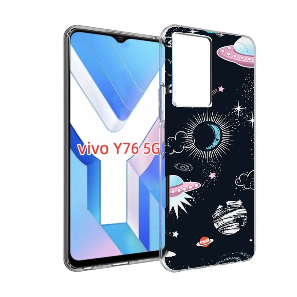 

Чехол MyPads космос-мини-картинки для Vivo Y76 5G, Прозрачный, Tocco