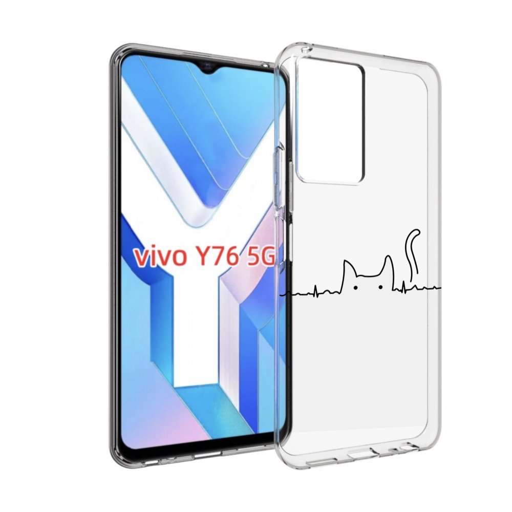 

Чехол MyPads кот-музыкальный для Vivo Y76 5G, Прозрачный, Tocco