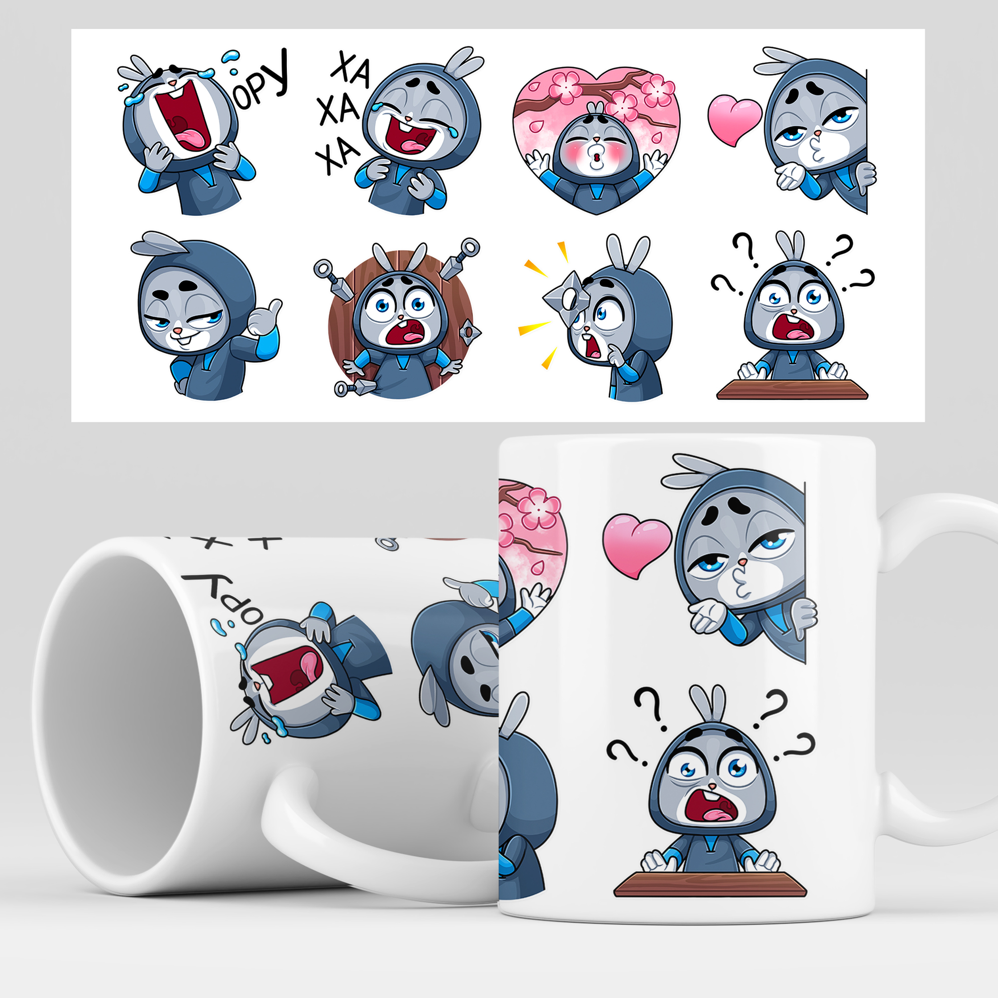 

Кружка RocketCup с принтом "Веселые стикеры", Stikers07