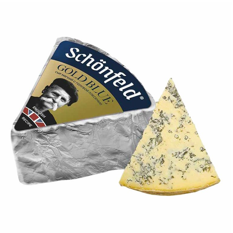 

Сыр мягкий Schonfeld Gold Blue с голубой плесенью 55% БЗМЖ +-500 г