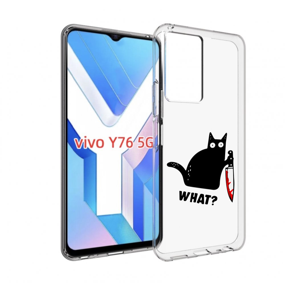 

Чехол MyPads котик-убийца для Vivo Y76 5G, Прозрачный, Tocco