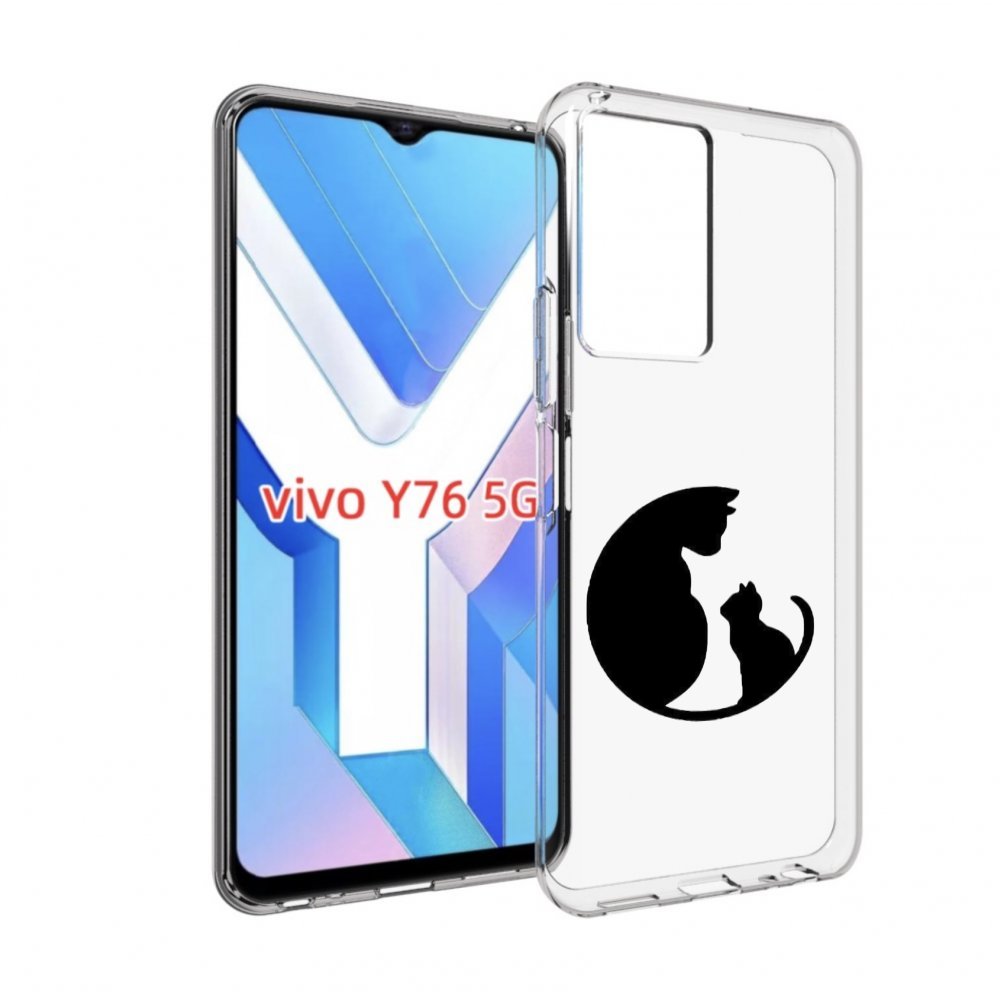 

Чехол MyPads коты в полукруге для Vivo Y76 5G, Прозрачный, Tocco