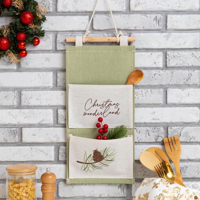 

Этель Кармашек текстильный "Christmas" 2 отделения, 20х41 см, Christmas