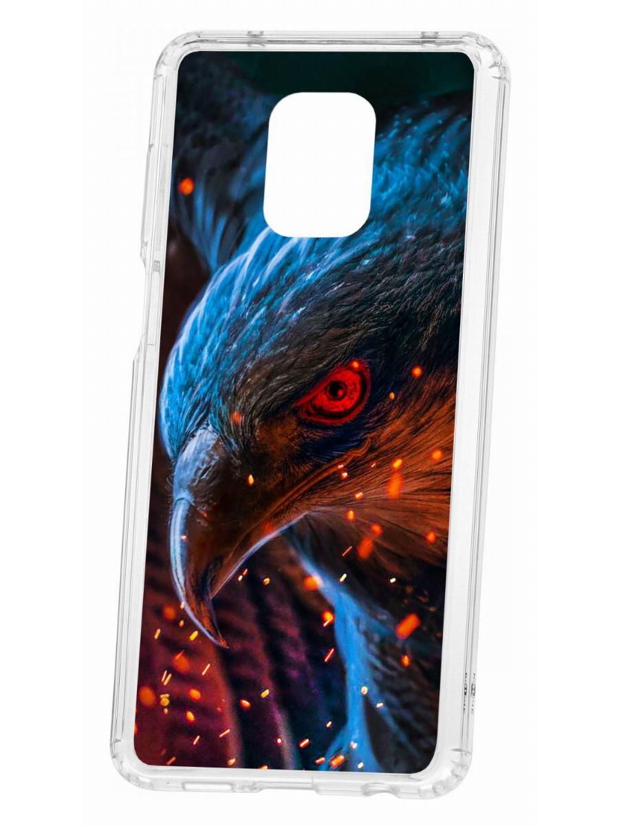 фото Чехол на xiaomi redmi note 9 pro/9s/9 pro max kruche print орел,противоударный бампер кruче