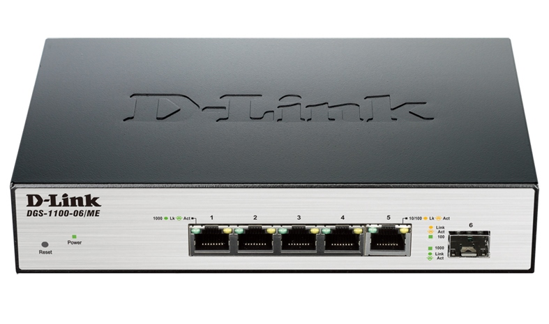 

Коммутатор D-Link SMB DGS-1100-06/ME DGS-1100-06/ME/A1B черный, DGS-1100-06/ME