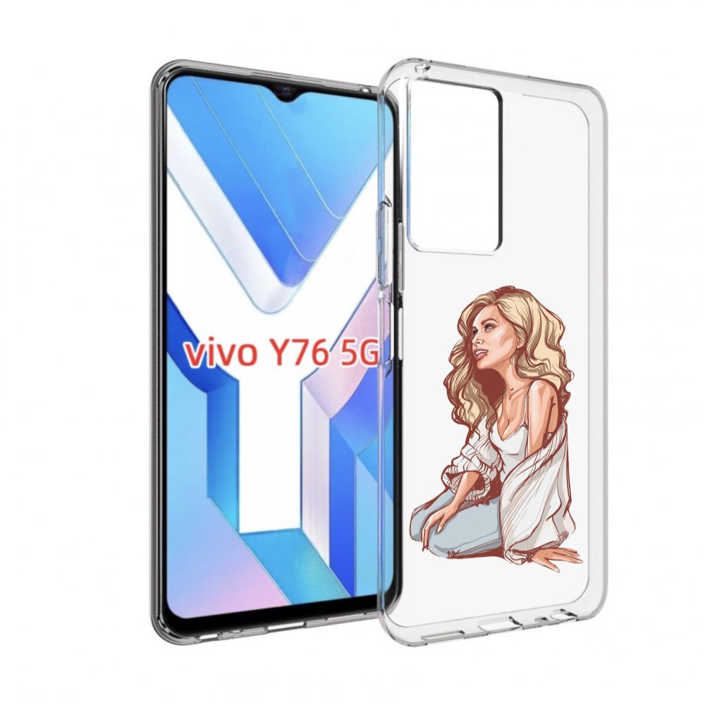 

Чехол MyPads красивая-девушка-в-белом женский для Vivo Y76 5G, Прозрачный, Tocco