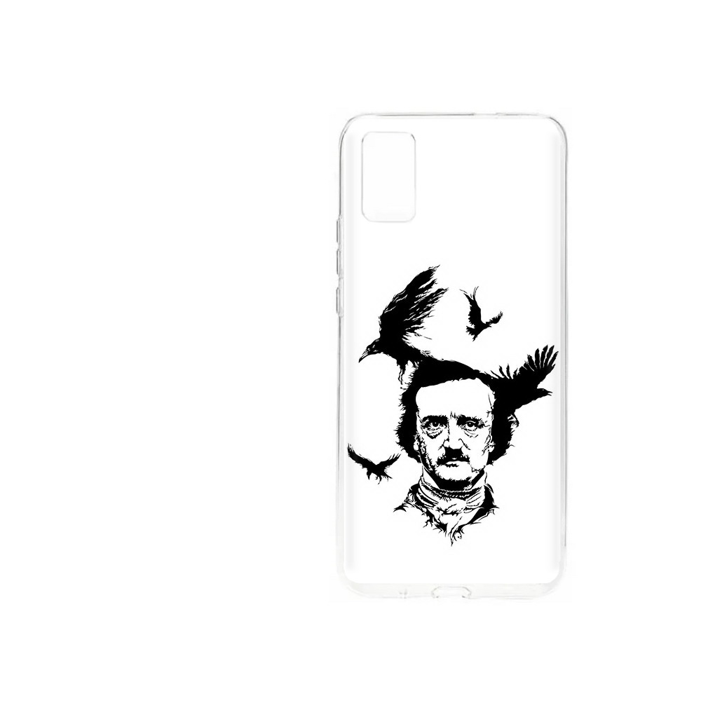 

Чехол MyPads Tocco для ZTE Blade A31 (2021) Эдгар Аллан черно белый (PT226942.465.204), Прозрачный, Tocco