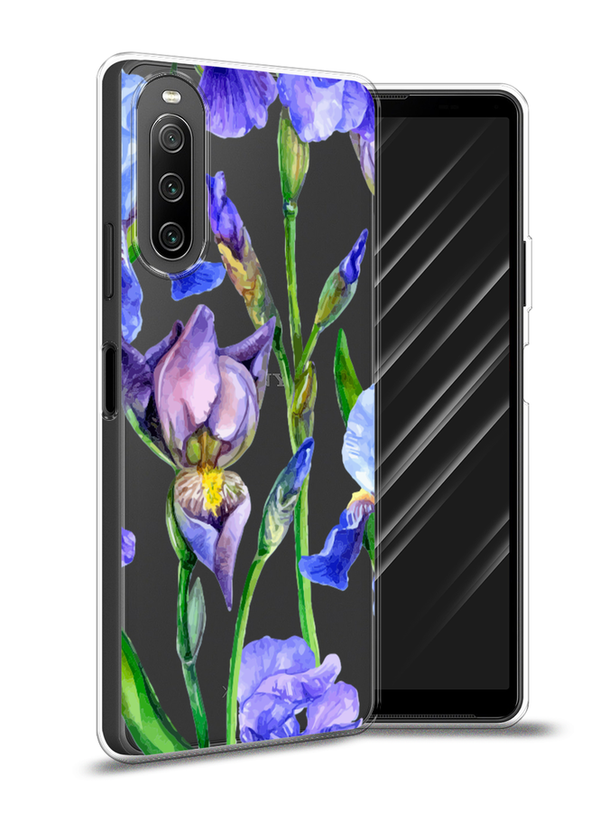 

Чехол Awog на Sony Xperia 10 IV "Синие ирисы", Разноцветный, 55250-8