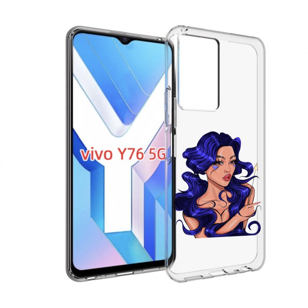 

Чехол MyPads красивая-девушка-с-синими-волосами женский для Vivo Y76 5G, Прозрачный, Tocco