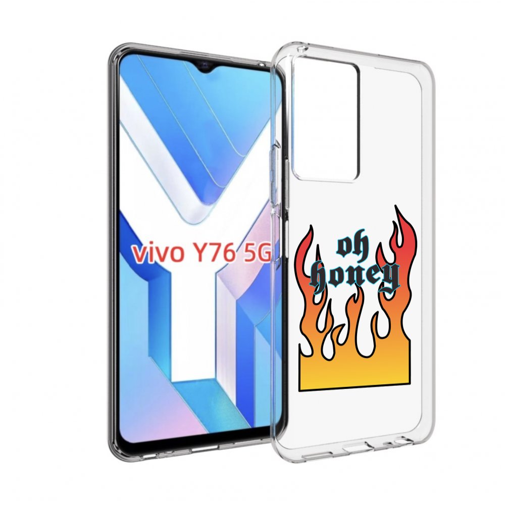 

Чехол MyPads красивое-пламя для Vivo Y76 5G, Прозрачный, Tocco