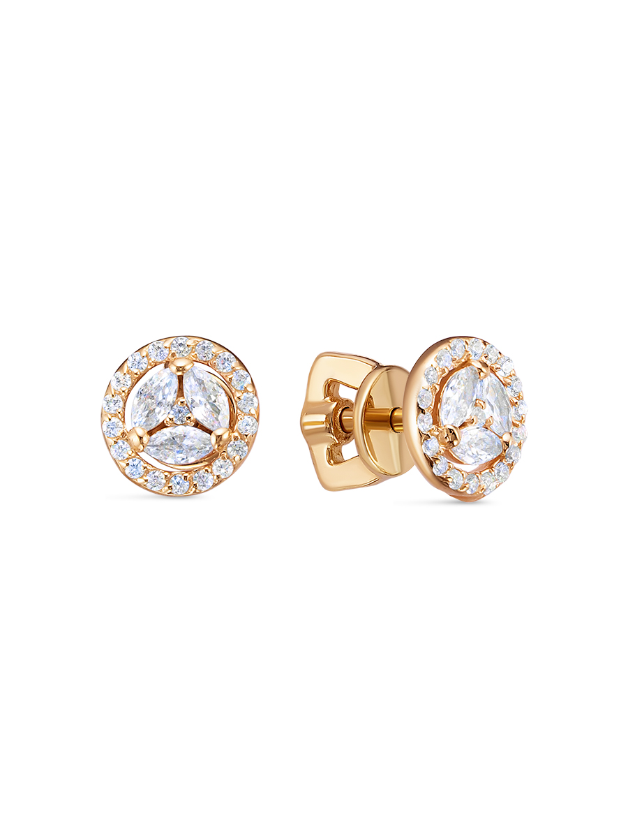 

Серьги-пусеты из серебра с фианитом SamoroDki Jewelry 2-08-055-12з, 2-08-055-12з