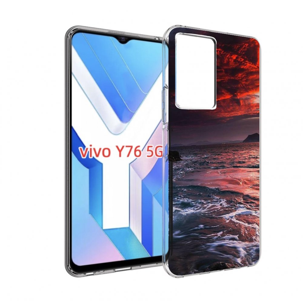 

Чехол MyPads красивый залив для Vivo Y76 5G, Прозрачный, Tocco