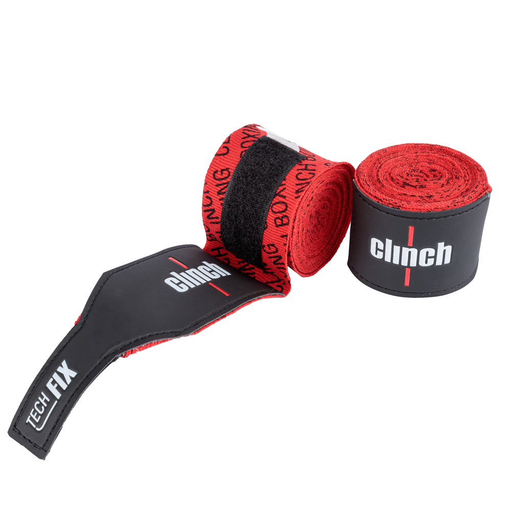 Бинты эластичные Clinch Boxing Crepe Bandage Tech Fix красные (длина 4.5 м)