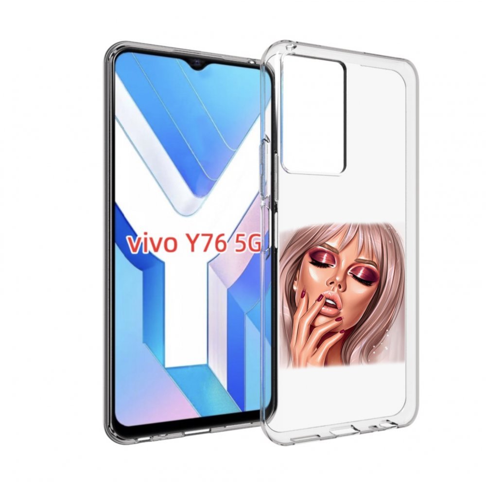 

Чехол MyPads красивый-портрет-девушки женский для Vivo Y76 5G, Прозрачный, Tocco