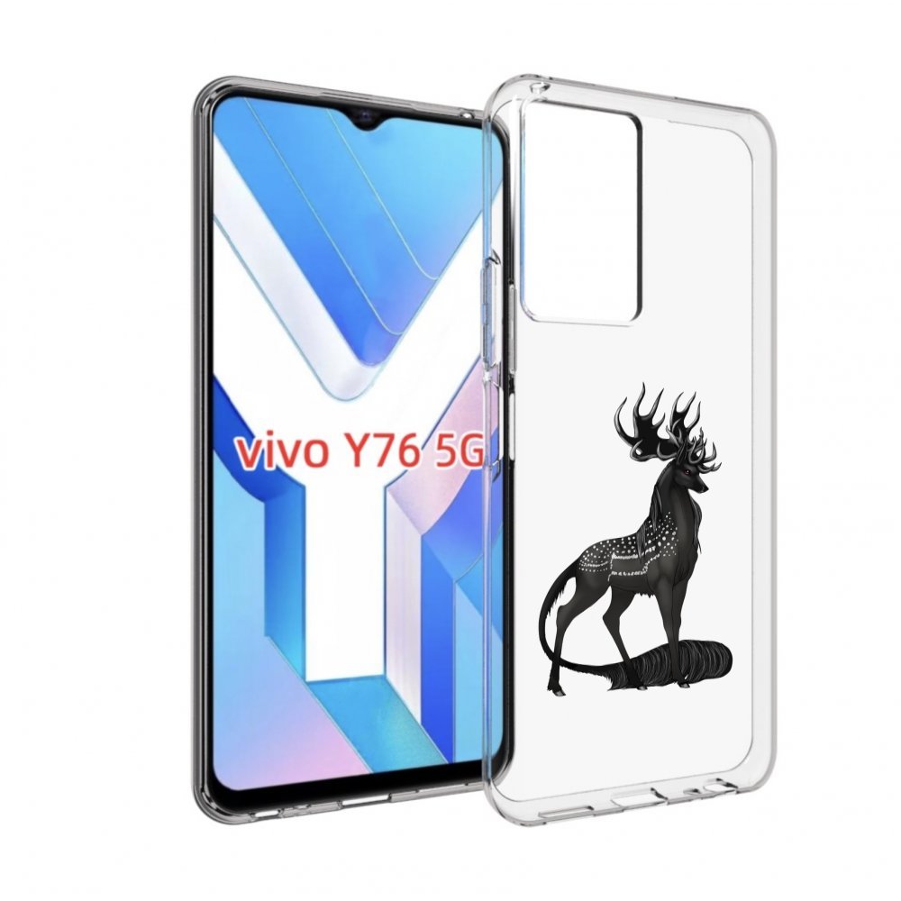 

Чехол MyPads красивый-черный-олень для Vivo Y76 5G, Прозрачный, Tocco