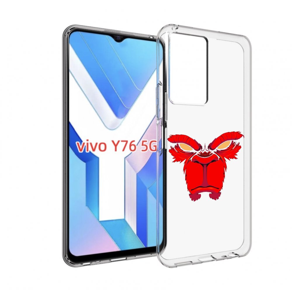 

Чехол MyPads красная обезьяна в темноте для Vivo Y76 5G, Прозрачный, Tocco
