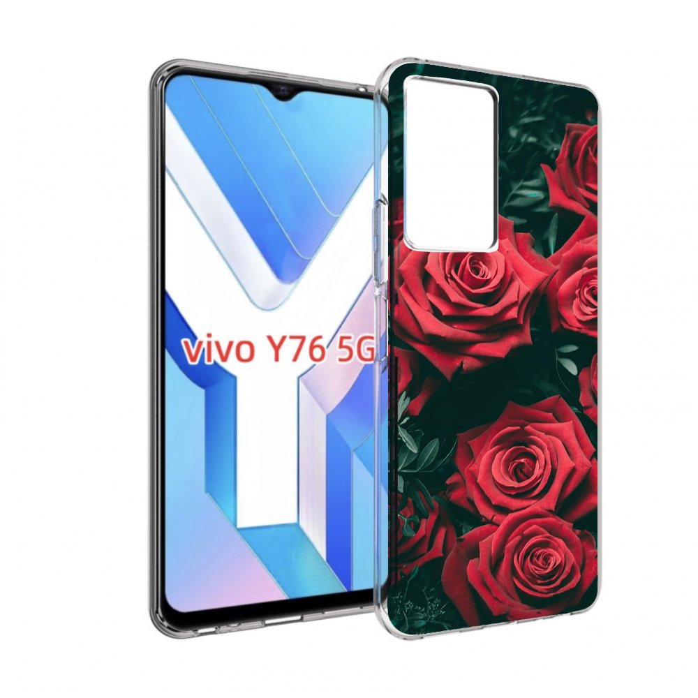 

Чехол MyPads красные-бархатные-розы для Vivo Y76 5G, Прозрачный, Tocco
