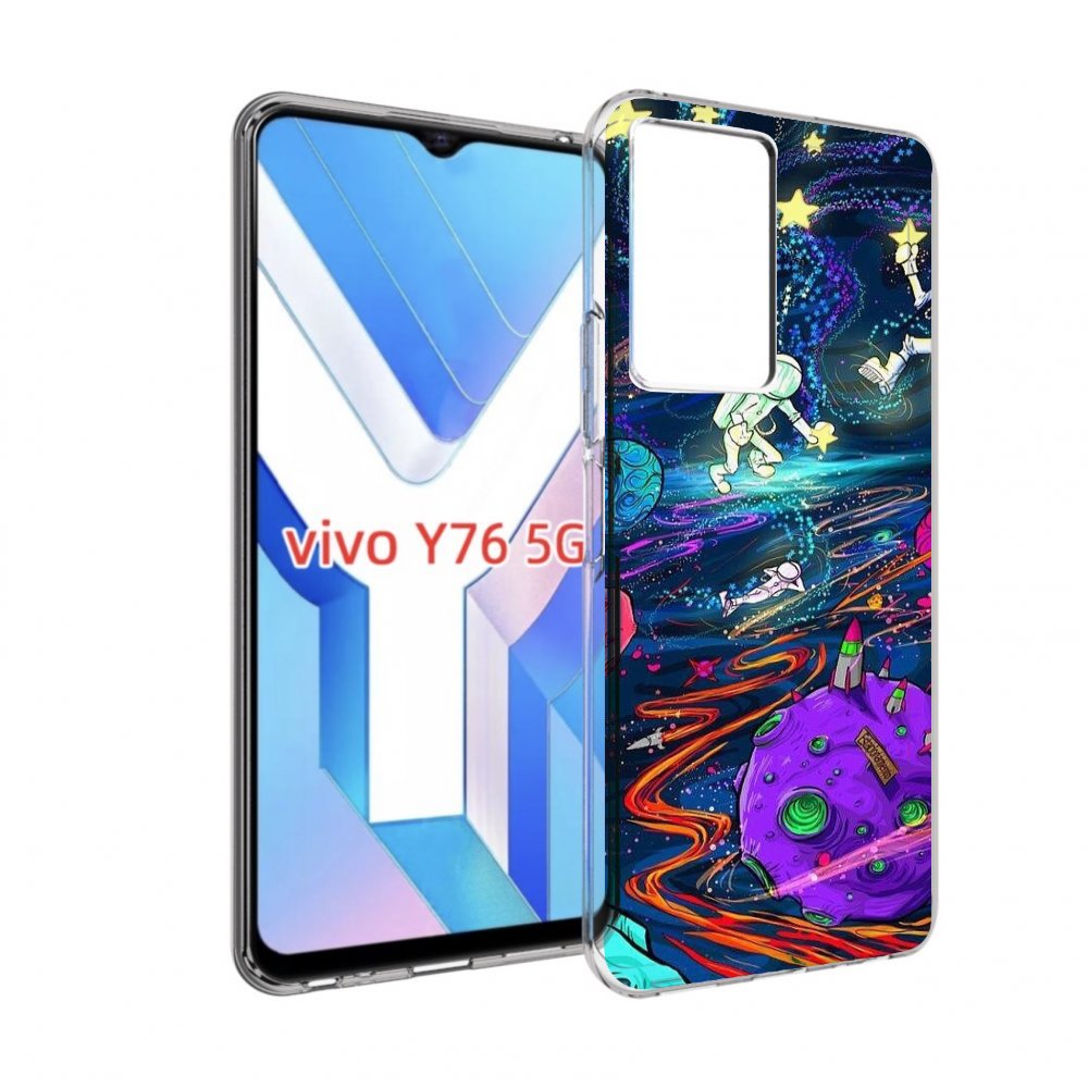 

Чехол MyPads красочный космос для Vivo Y76 5G, Прозрачный, Tocco