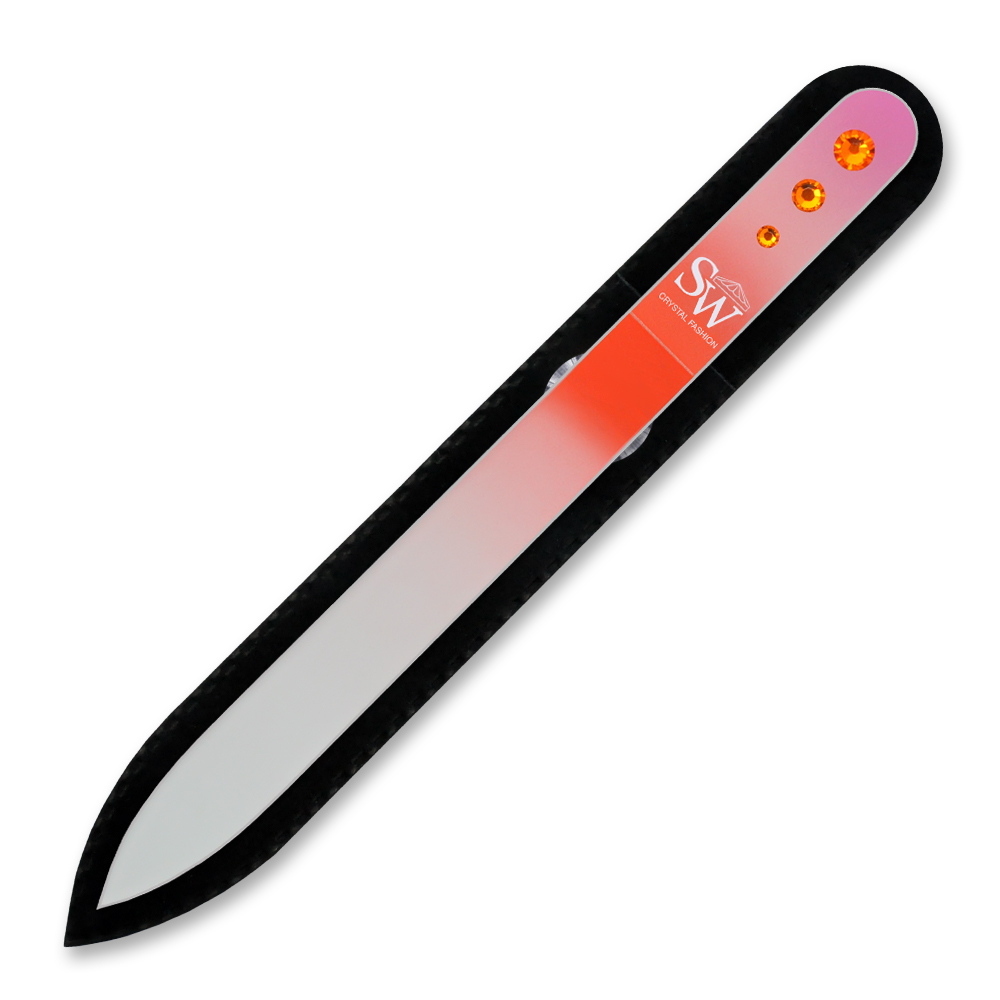 

Пилка для ногтей BOHEMIA Czech Nail Files 135542 красный со стразами SW стекло