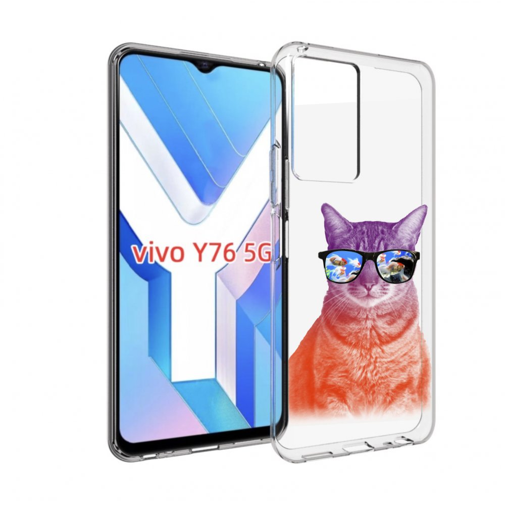 

Чехол MyPads крутой кот-2 для Vivo Y76 5G, Прозрачный, Tocco