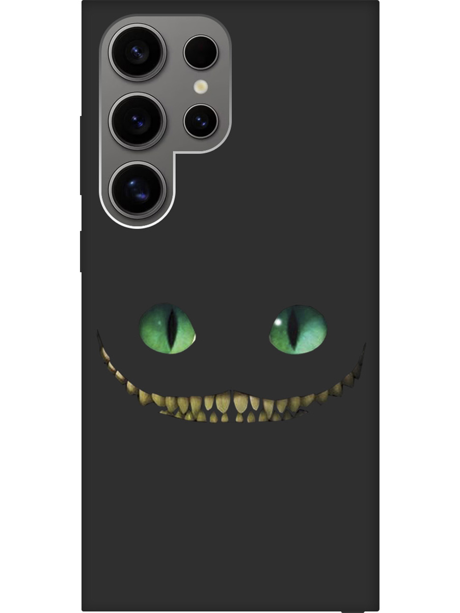 

Силиконовый чехол на Samsung Galaxy S24 Ultra с рисунком "Cheshire Cat" Soft Touch черный, Черный;зеленый, 20011900