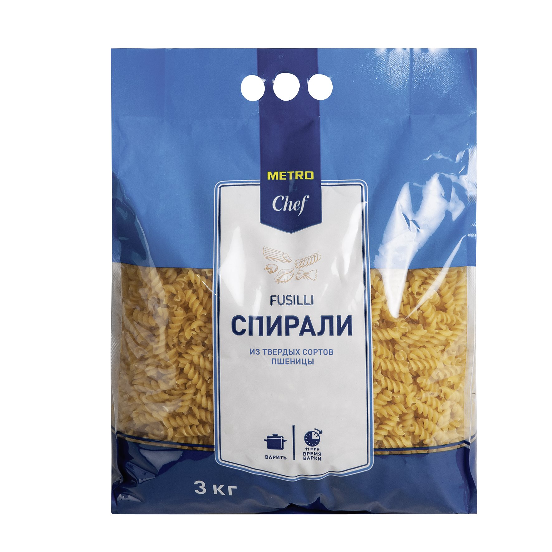 

Макаронные изделия Metro Chef Спирали 3 кг