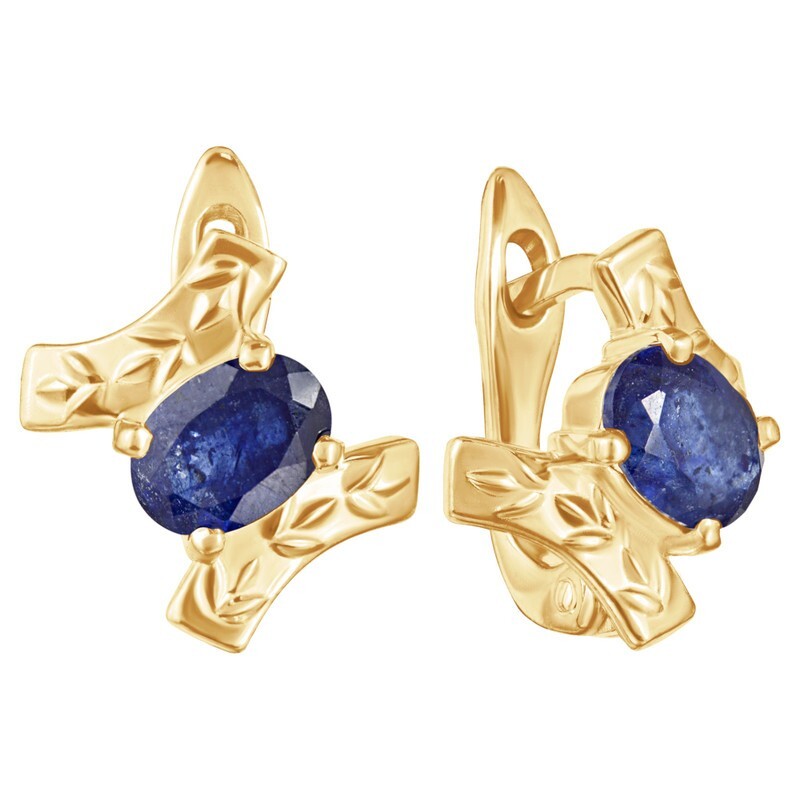 

Серьги из серебра с сапфиром LAZURIT-ONLINE 8131YG, 8131YG