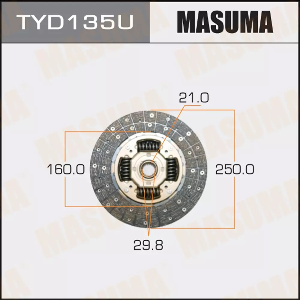 

Диск сцепления MASUMA tyd135u