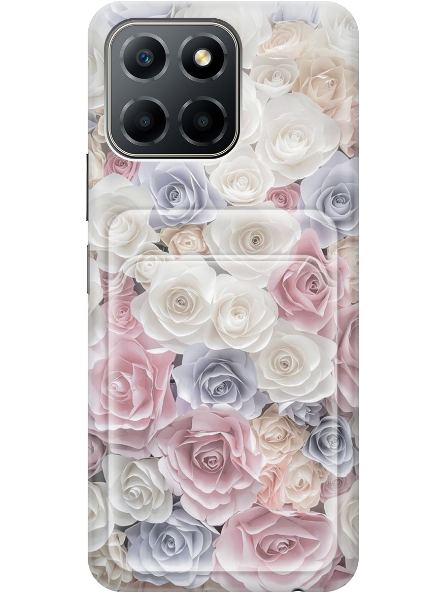 

Силиконовый чехол на Honor X6 / X8 5G с рисунком "Пастельные розы", Белый;розовый;серый, 20011982
