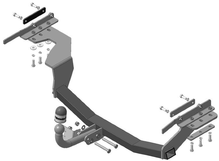 фото Фаркоп motodor motodor.91402-a для nissan x-trail 2007-2015 внедорожник без электрики