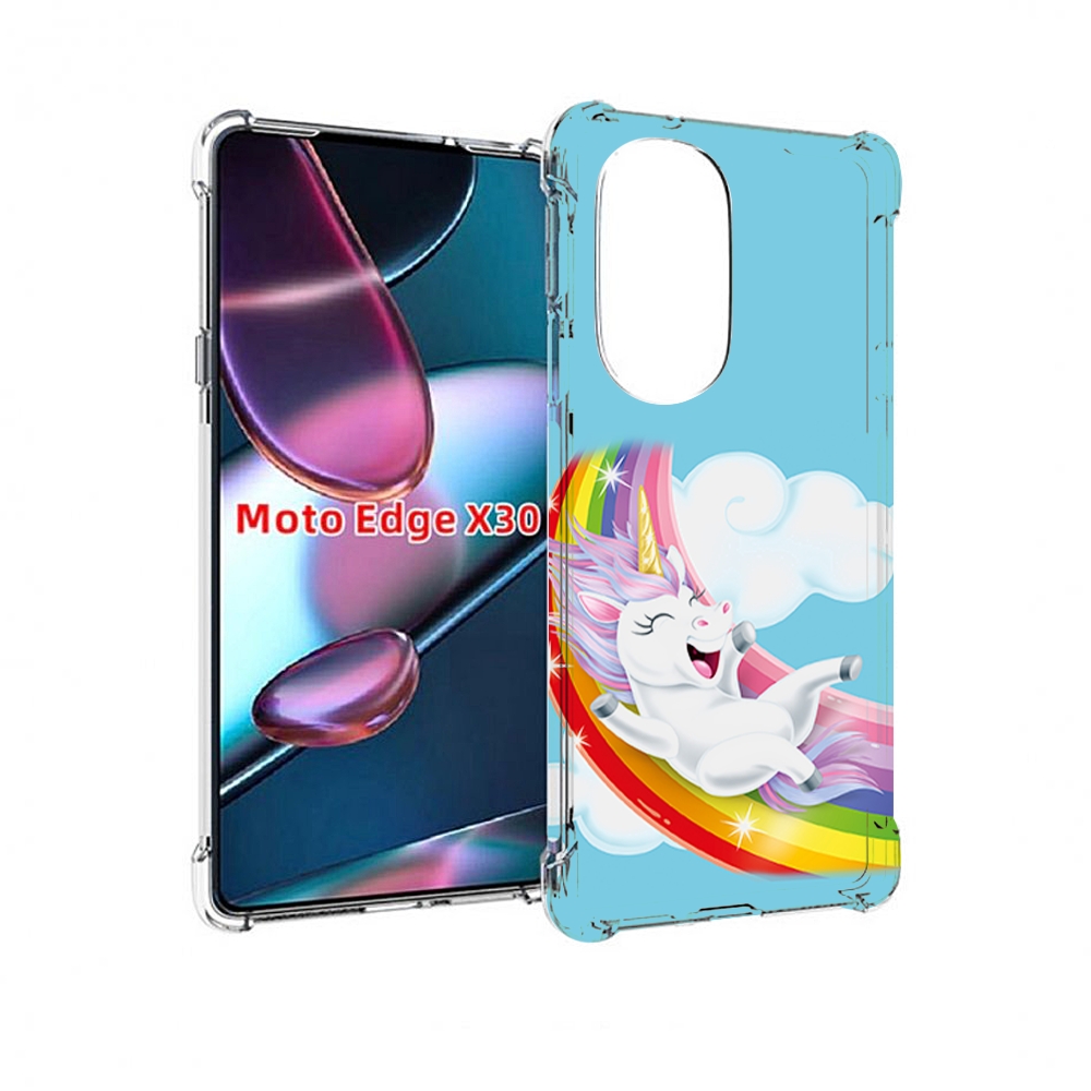 

Чехол MyPads единорог-на-радуге для Motorola Moto Edge X30, Прозрачный, Tocco