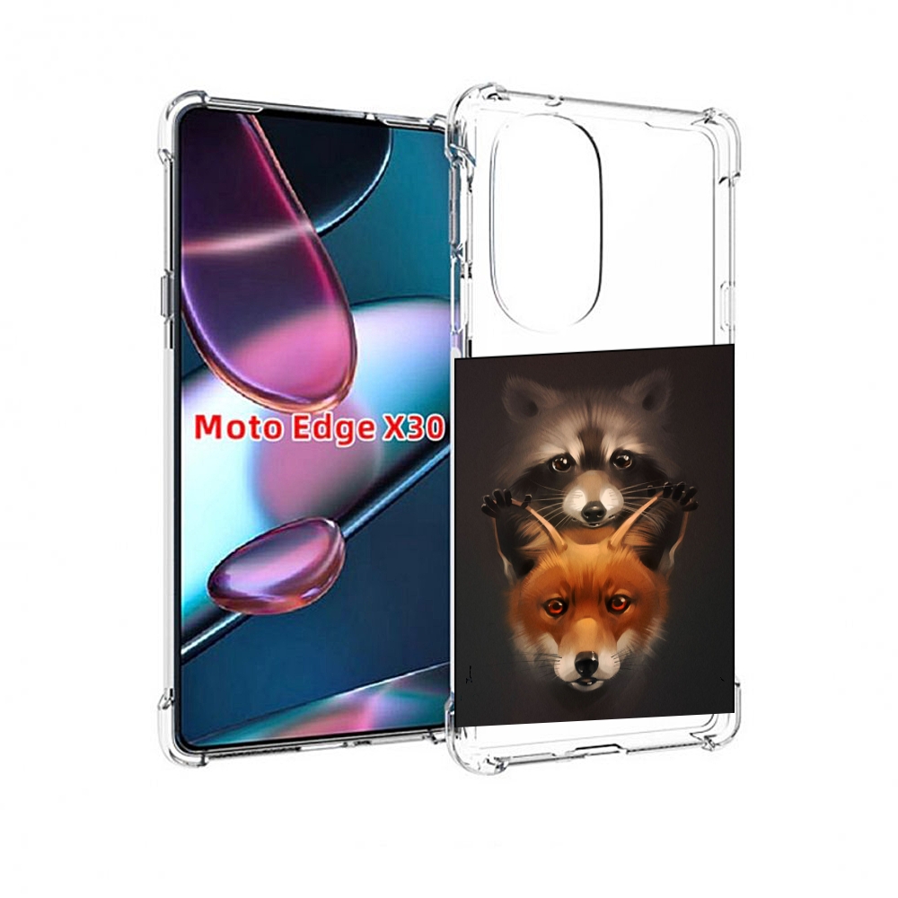 

Чехол MyPads енотик-лисенок для Motorola Moto Edge X30, Прозрачный, Tocco