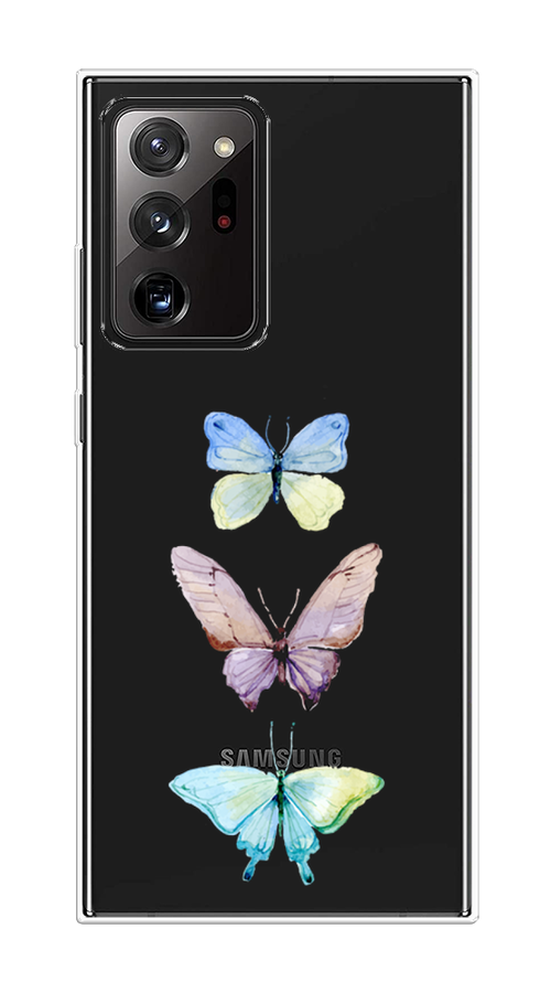 

Чехол на Samsung Galaxy Note 20 Ultra "Акварельные бабочки", Бирюзовый;розовый, 2101050-1