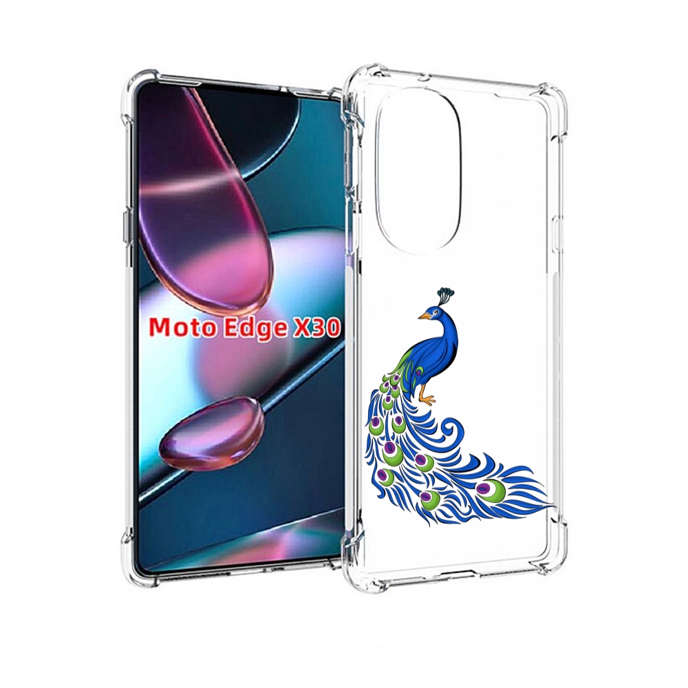 

Чехол MyPads жарптица-голубая для Motorola Moto Edge X30, Прозрачный, Tocco