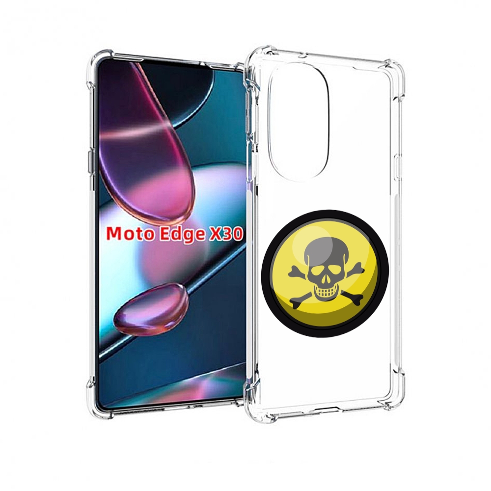 

Чехол MyPads желтый-череп для Motorola Moto Edge X30, Прозрачный, Tocco