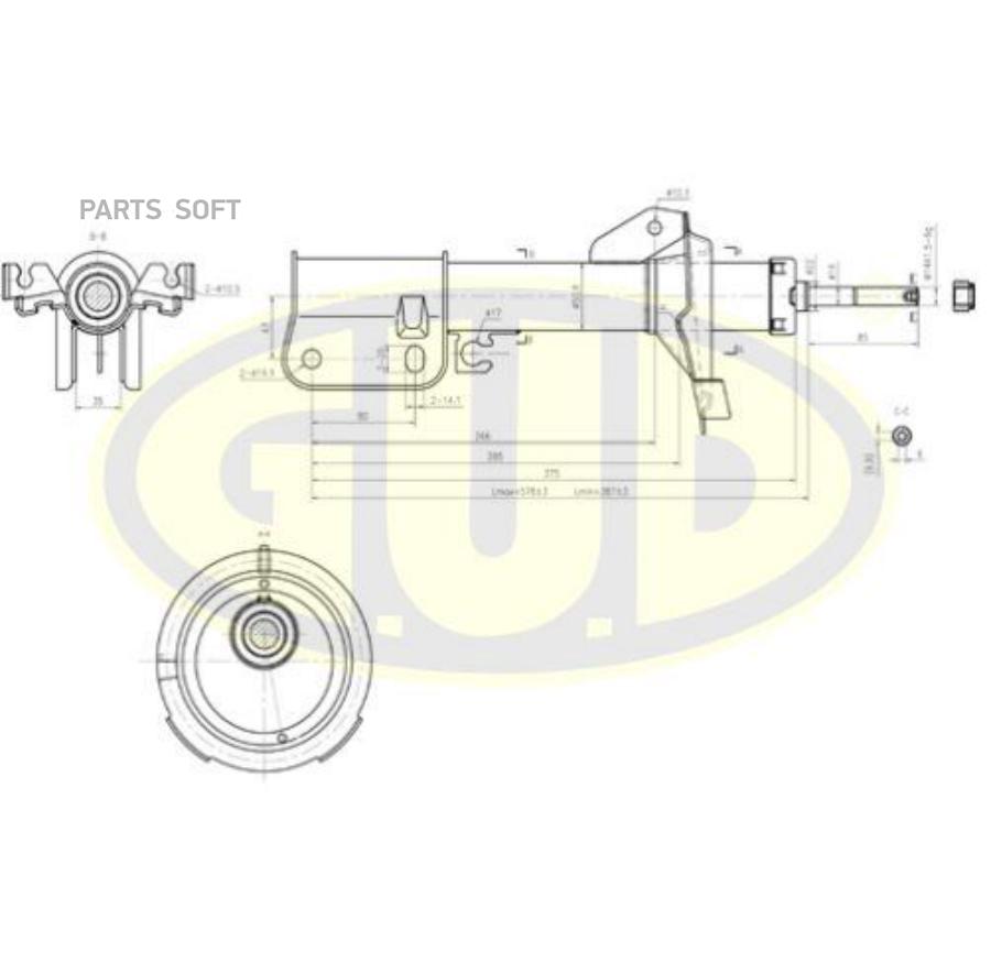 

Gud Gsa334620 Амортизатор Перед Газовый Mer Vito W638 96-03