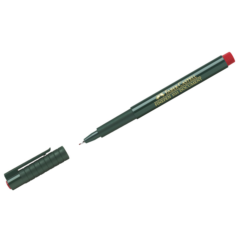 

Ручка капиллярная Faber-Castell "Finepen 1511" красная, 0,4мм, 151121