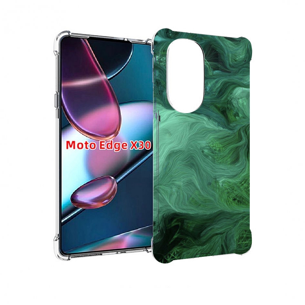 

Чехол MyPads зеленые нити для Motorola Moto Edge X30, Прозрачный, Tocco