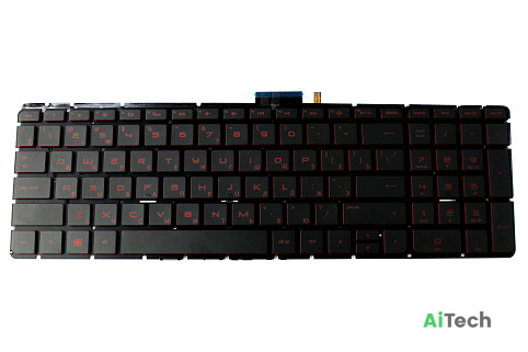 

Клавиатура для HP 15-ab 17-g Черная с красной подсветкой p/n: 809031-251